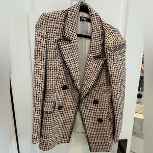 Zara tweed oversized blazer